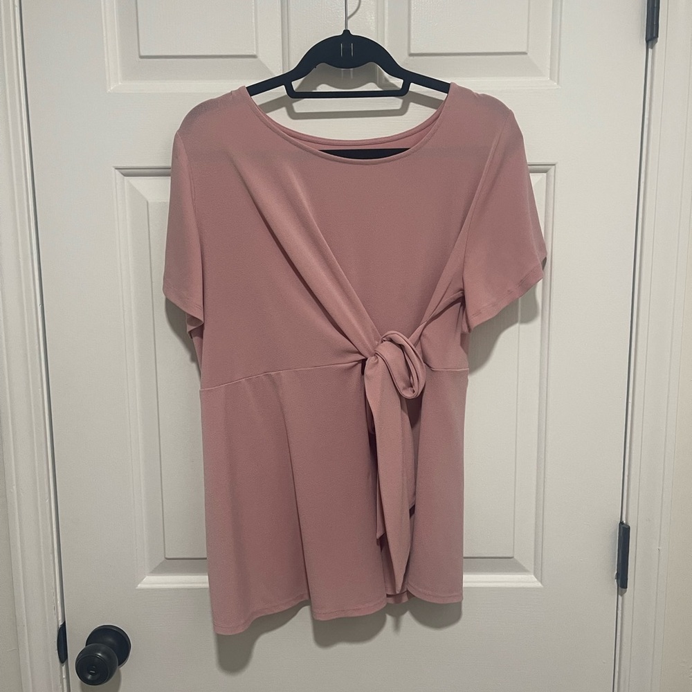 Maternity top from Motherhood Maternity with tie front detail